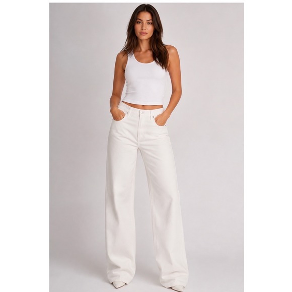 Juicy Couture Denim - Juicy Couture‎ White High Rise Wide Leg Jeans NWT Size 31 Stretch